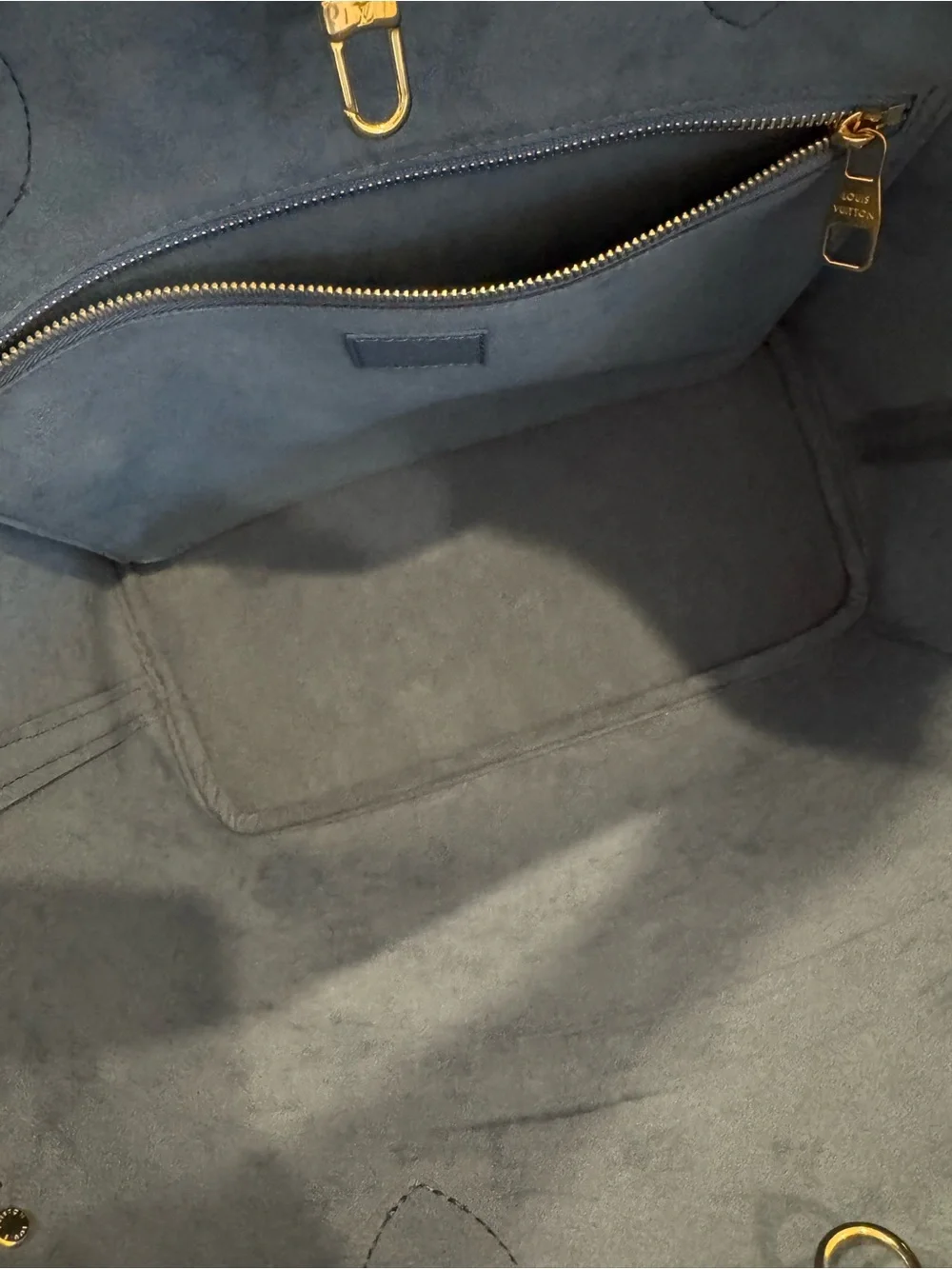 Louis Vuitton Monogram Empreinte Leather Tote in Blue Jean